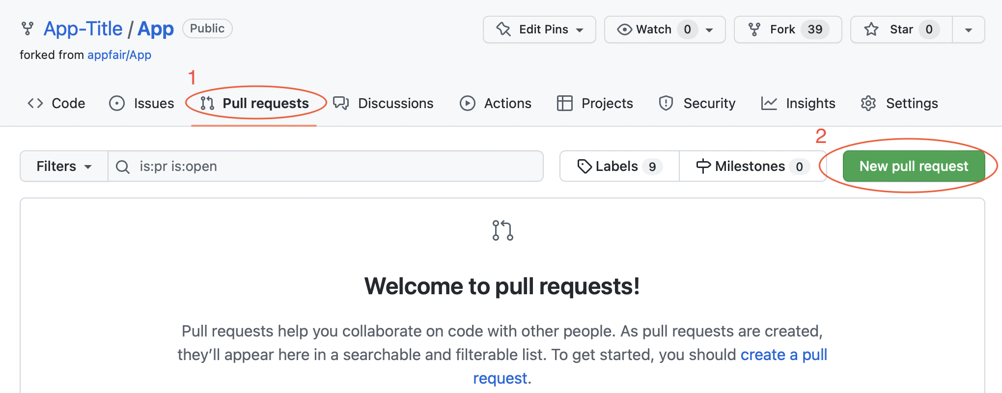 GitHub Pull Request screen